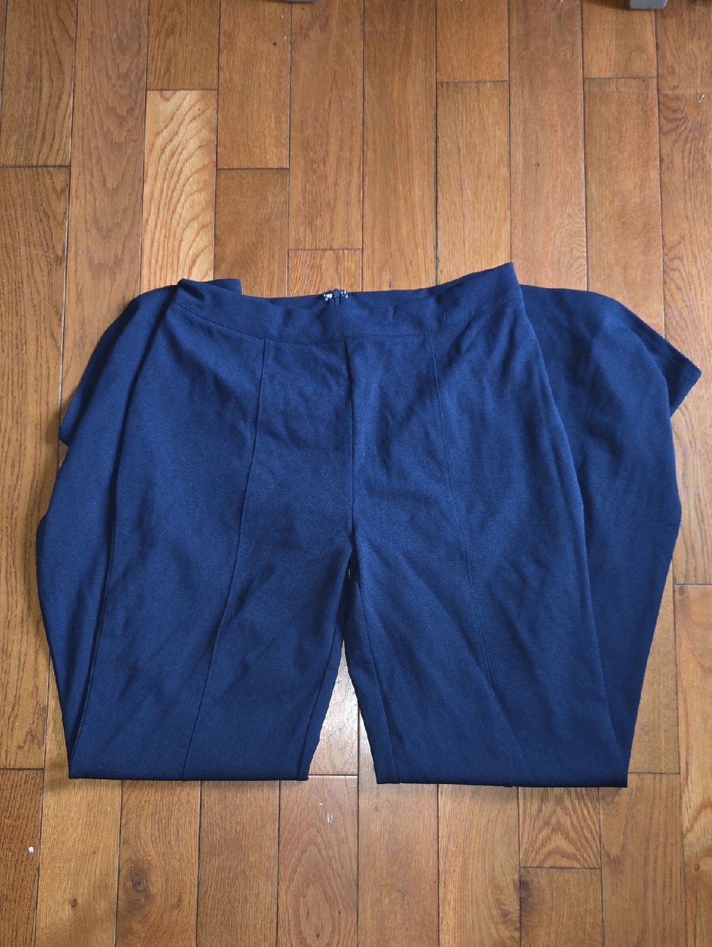 49 - SHEIN Dark Blue Wide-Leg Women's Pants with Front Seam